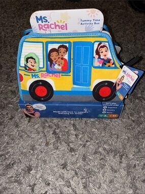Rachel Plush Tummy Time Activity Bus - mirror GUND 0 3 M 1 + years sensory NEW
